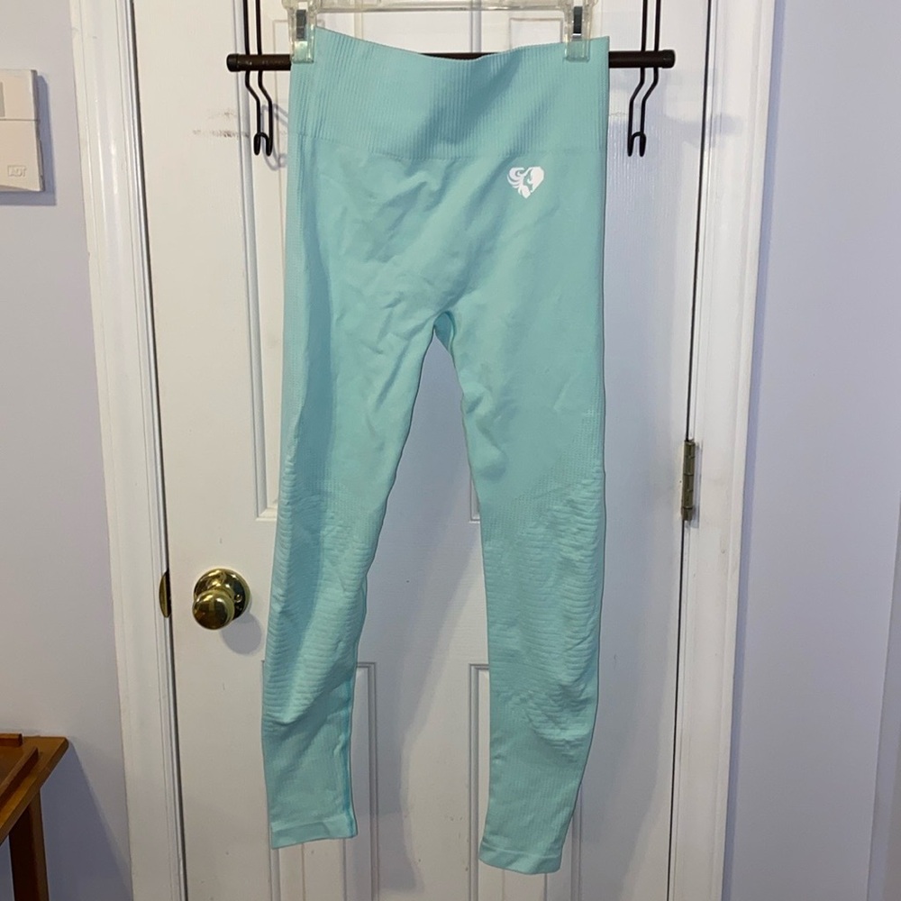 Women’s Best Power Seamless Leggings, aqua, size XS